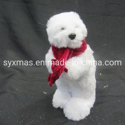 Hot Sale 11X12X20cm White Foam Standing Bear