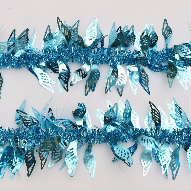 Fantastic 15*200cm Light Blue Color Bird Wing Christmas Pet Tinsel