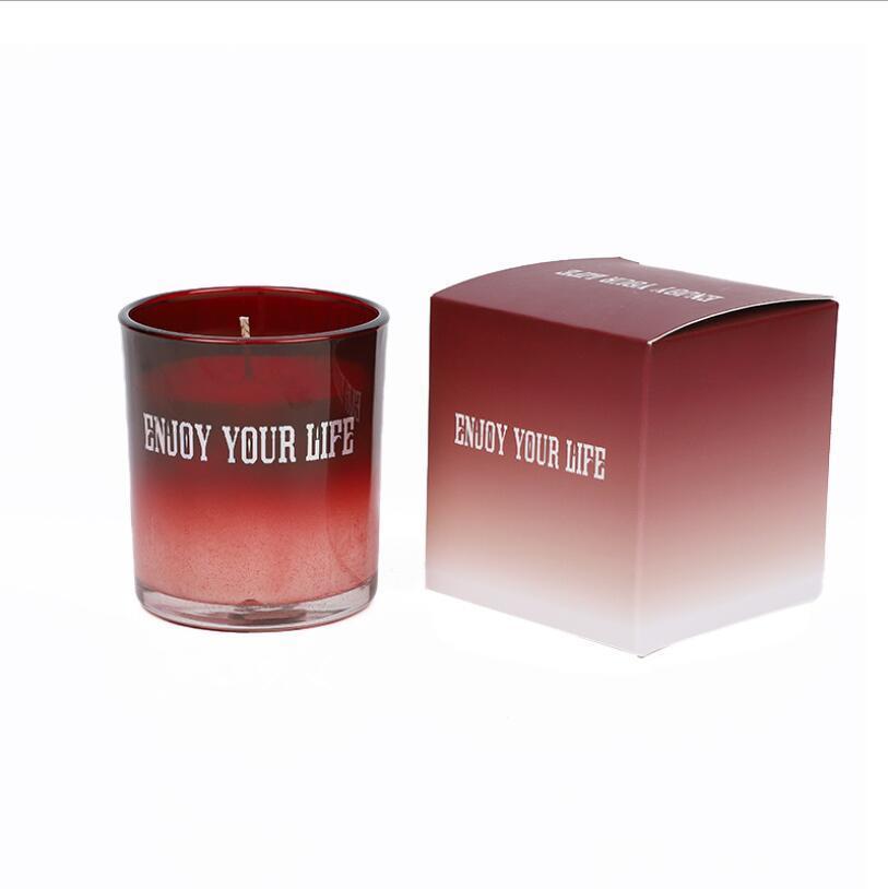 Factory Outlet Empty Customized Candle Jar Gradient Glass Candle Holder