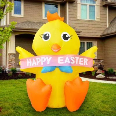 Inflatable Baby Chick with Banner Happy Easter Wholesales Price From China Factory