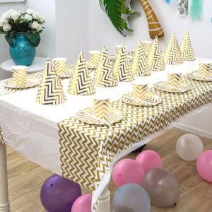 84PCS Birthday Tableware Paper Towel Cup Plate Tablecloth Disposable Set