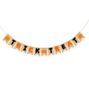 Halloween Linen Banner Trick or Treat Halloween Party Mabula Flag