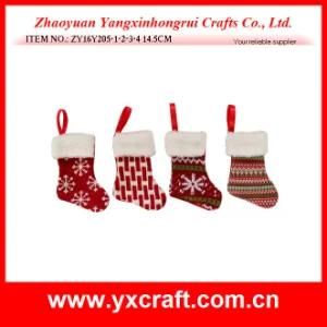Christmas Decoration (ZY16Y205-1-2-3-4 14.5CM) Funny Christmas Small Stocking