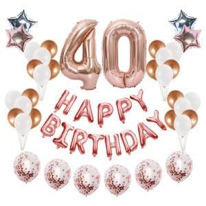 40 Years Old Happy Birthday Party Decorations 40th Women Supplie Anniversary