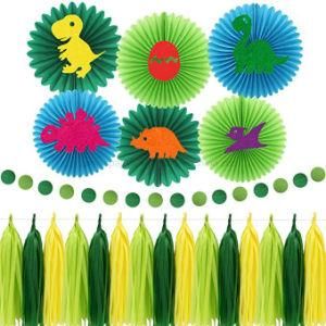 Umiss Paper Dinosaur Themed Party Decoration Kit, Summer Wedding Graduation Patriotic Festival, Factory Supplier OEM