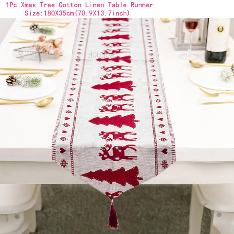 Christmas Gift Table Runner Merry Christmas Decor for Home Ornaments