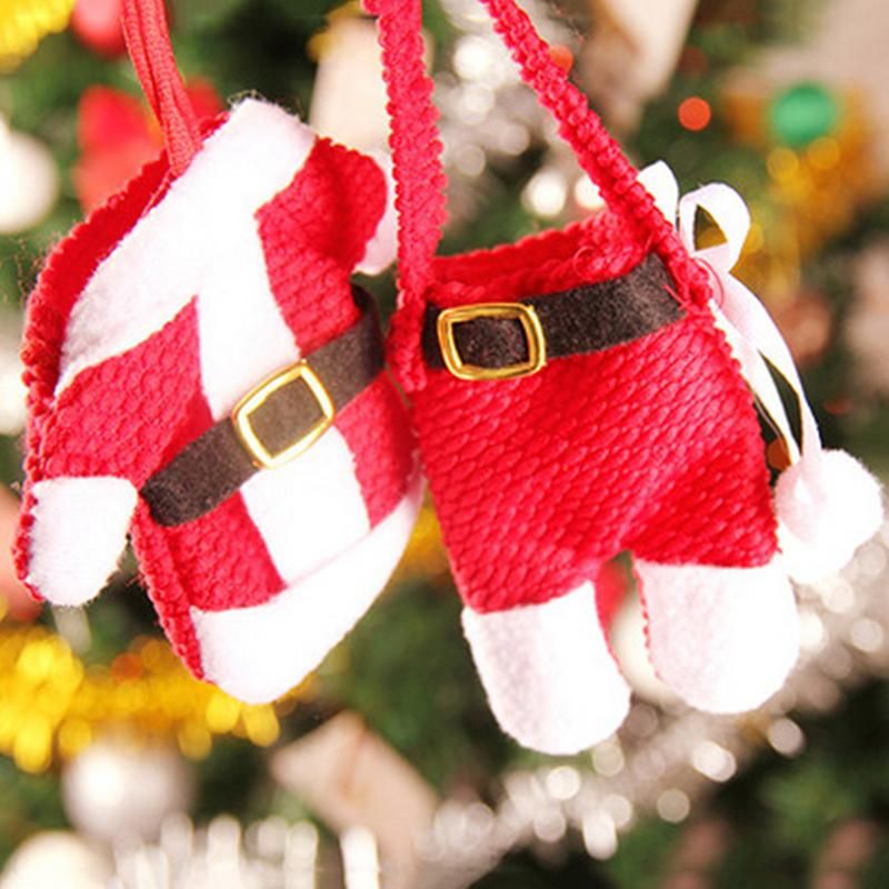 Santa Claus Knife Fork Holder Bags Merry Christams Decor Gift