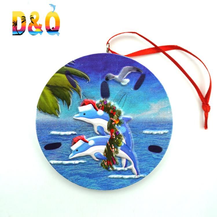 Custom Printing Bahamas Aruba Jamaica Holiday Decoration Resin Christmas Pendant
