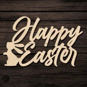 Unfinished Plywood Laser Cut Craft Letters Happy Easter Bunny Sign