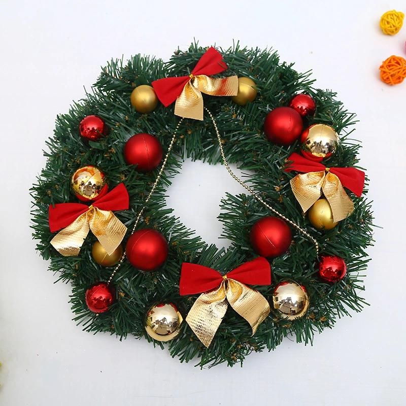 Christmas Wreath Round Handcrafted New Year Elegant Holiday Wreath Pine Wreath Door Wall Garland Decoration