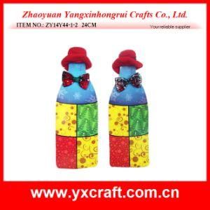 Christmas Decoration (ZY14Y44-1-2 24CM) Christmas Wine Bow Tie Item Decoration