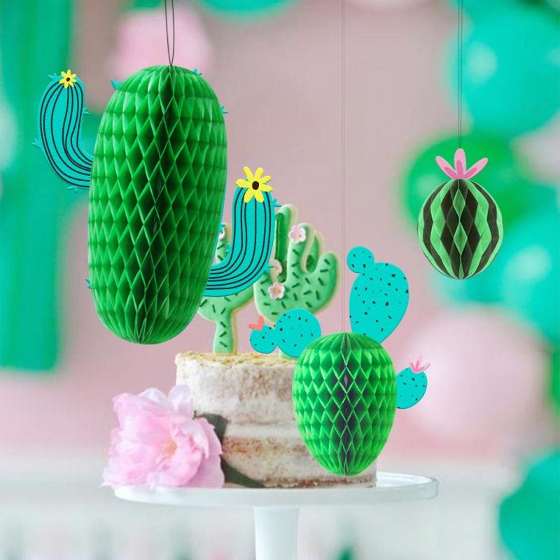 Newly 3PCS Green Cactus Honeycomb Ball