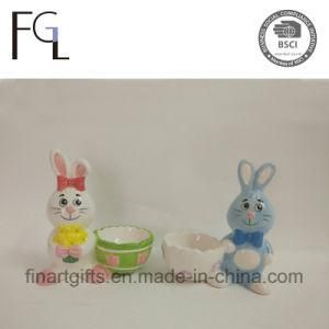Easter Cute Bunny Ceramic Egg Holder