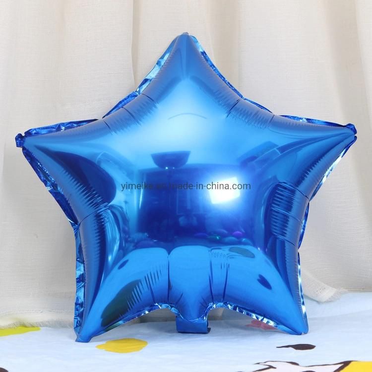 Automatic Sealing 18inch Helium Plate Aluminum Film Star Balloon Floating Air Balloon