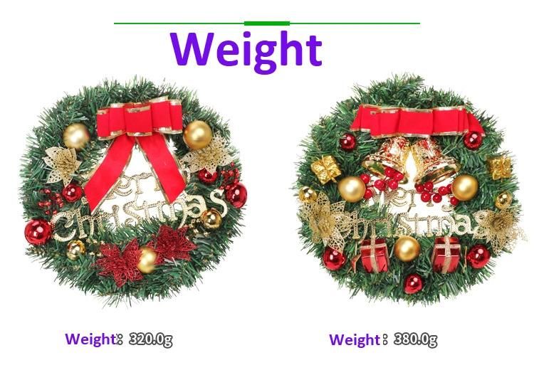 20cm 30cm 40cm Handmade Artificial Christmas Wreath with Lights for Sale