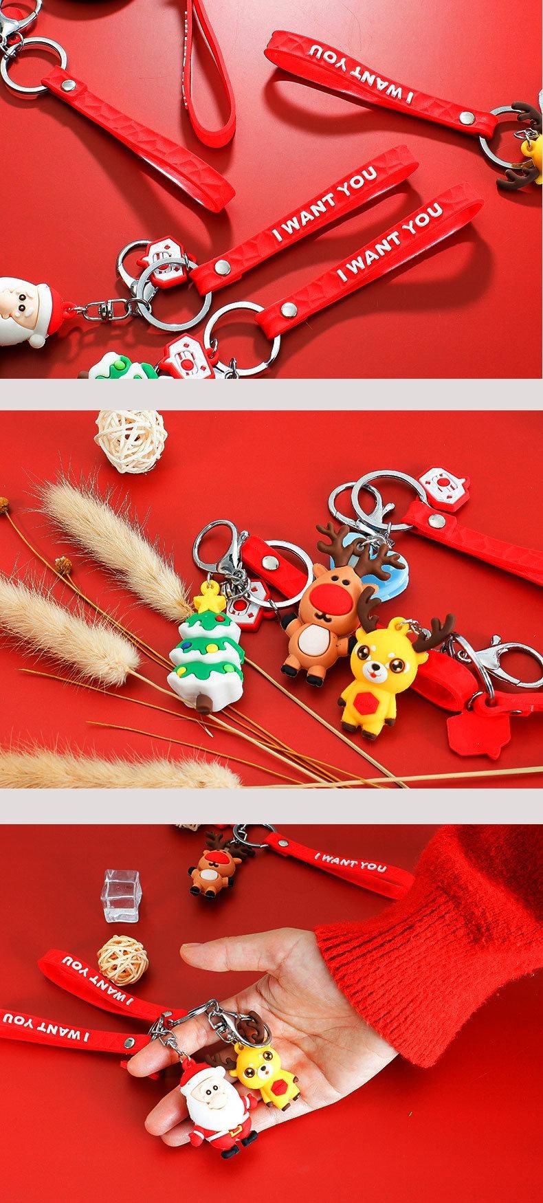 New Design Christmas Tree Silicone Gift Silicon Christmas Keychain