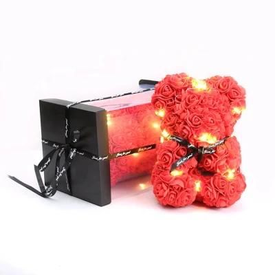 Hot 25cm Artificial Foam Teddy Bear Rose Bear Flower