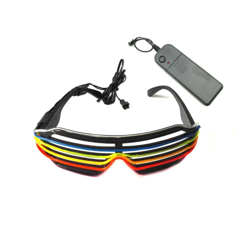 Six-Color Shutter LED Glasses EL Cold-Light Glasses