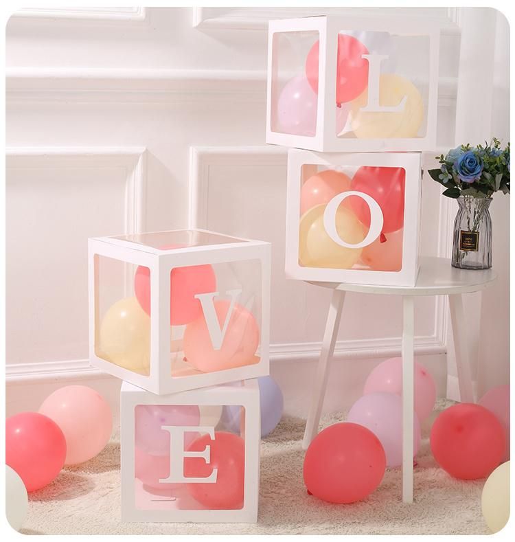 New Design Baby Shower Balloon Box DIY a-Z Letter Box for Surprise Gifts