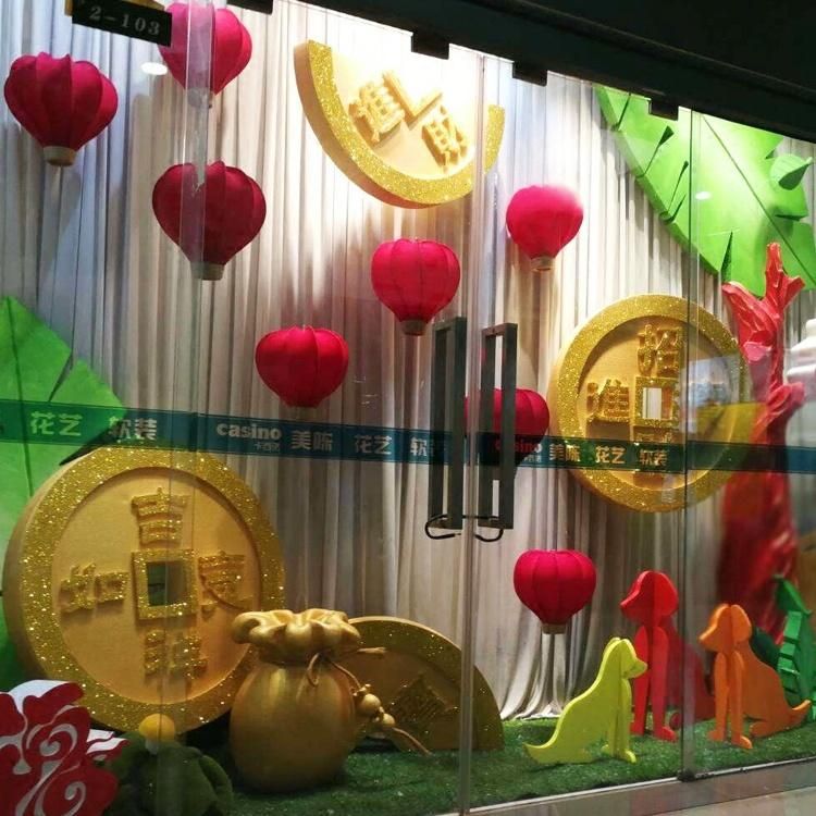 Large Foam Gold Coin Props New Year Shopping Mall Layout Decoration