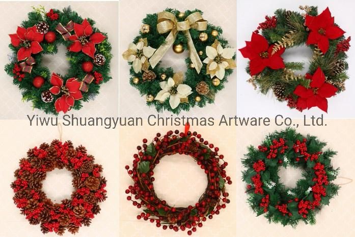 Hot Sale Cheap Merry Christmas Wreath Pre Lit Christmas Wreath