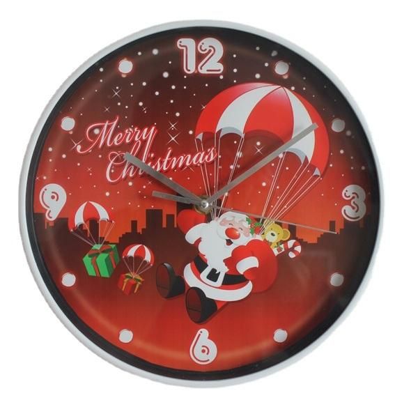 Green Red Christmas Decorative Wall Clocks