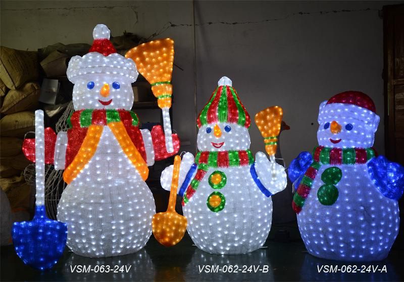 3D Motif Light Snowman for Christmas Decoration