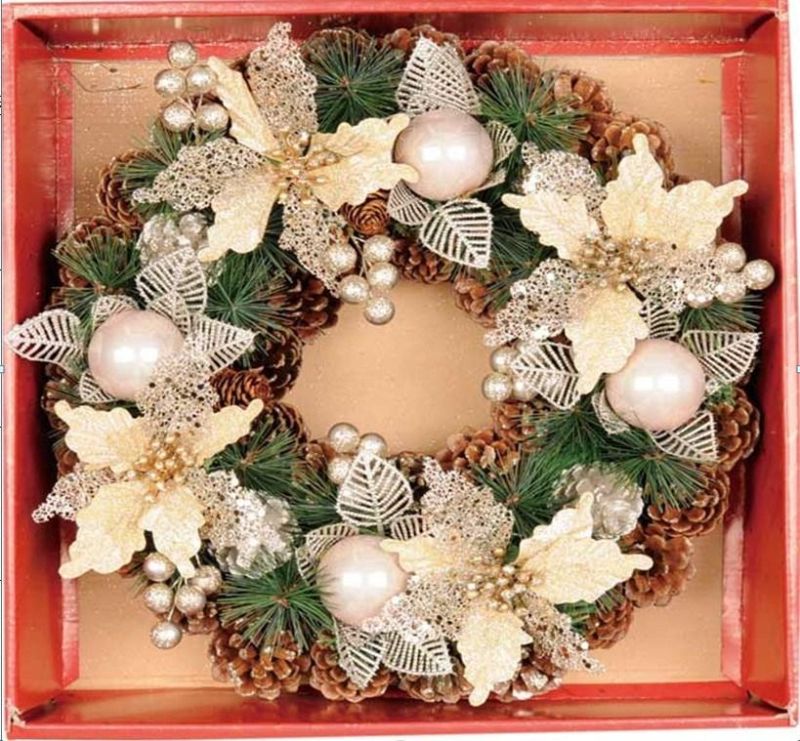 2020 Bulk Christmas Wreaths for Front Door Decorative Wreath