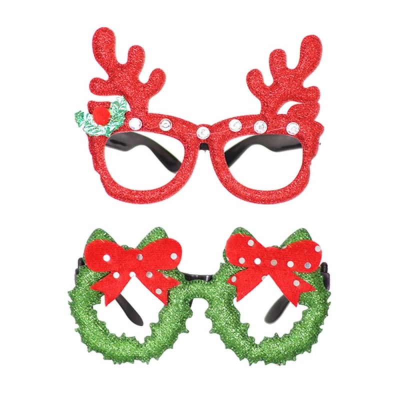 Christmas Decorations for Home Decor New Year Glasses Gifts for Children Santa Claus Deer Snowman Christmas Ornaments Glasses