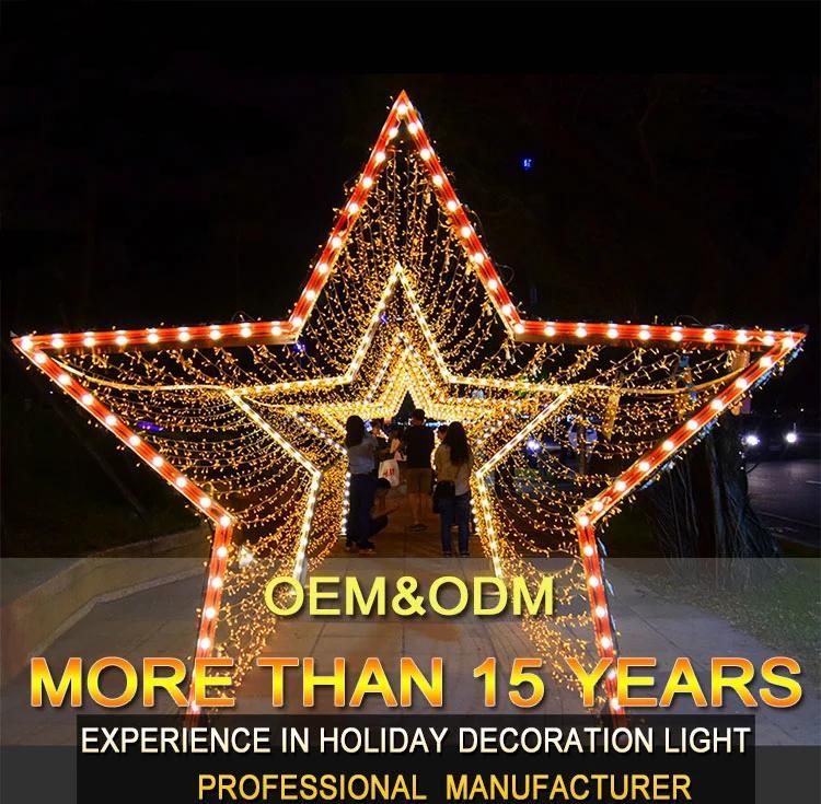 Christmas LED Large Arch Light Star Decoration for Shopping Mall