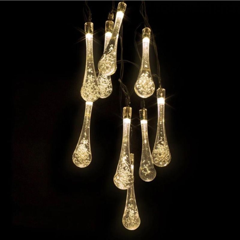 Water Droplets String Lights Raindrop Fairy Rope Lights Home Decoration