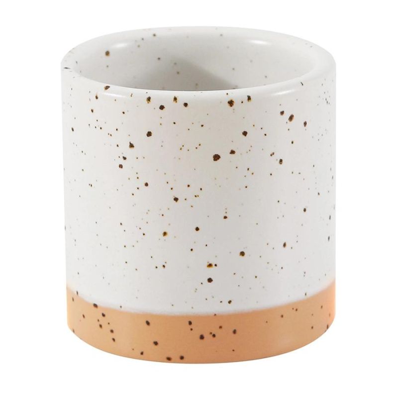 Matte Ceramic Candle Vessel White Round Candle Jar