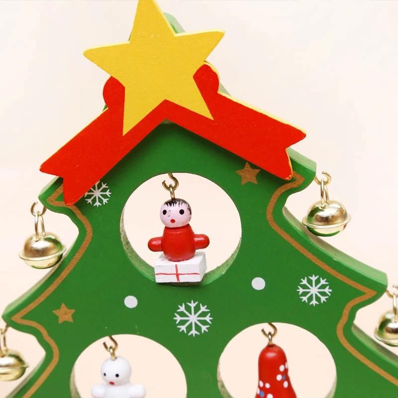 DIY Wooden Holiday Promotion Kid′s Children Gift Christmas Decoration Tabletop Christmas Trees
