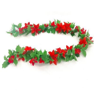 High Quality Artificial Rose Garlands Fake Silk Flowers Hanging Vines