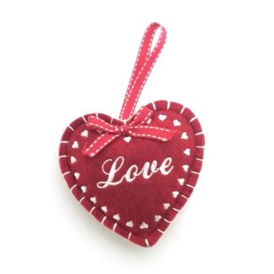 Wholesale Handmade Hanging Felt Ornament Valentine Heart Decoration