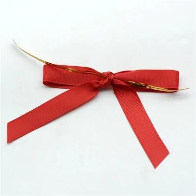 Satin Ribbon Bow with Twist Wire for Gift Deacration