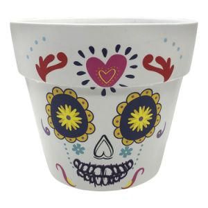 Resin Skull Plant Flower Pot