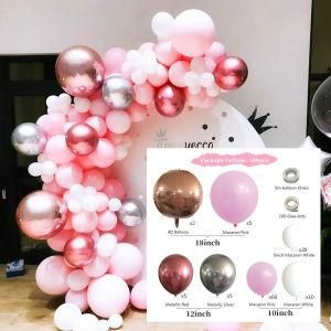 Macaron Pink Balloon Garland Arch Kit Happy Birthday Party Decor