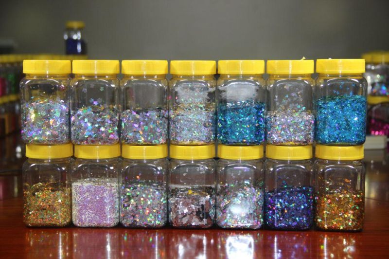 Factory Direct Supply Holographic Rainbow Glitter Powder of Dazzling Silver/Pink/Gold Nail Holographic Cosmetic Grade Glitter