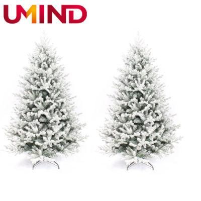 Yh2115 High Quality PE&PVC Commercial Umbrella Snow Wholesale White Artificial 240cm Christmas Tree