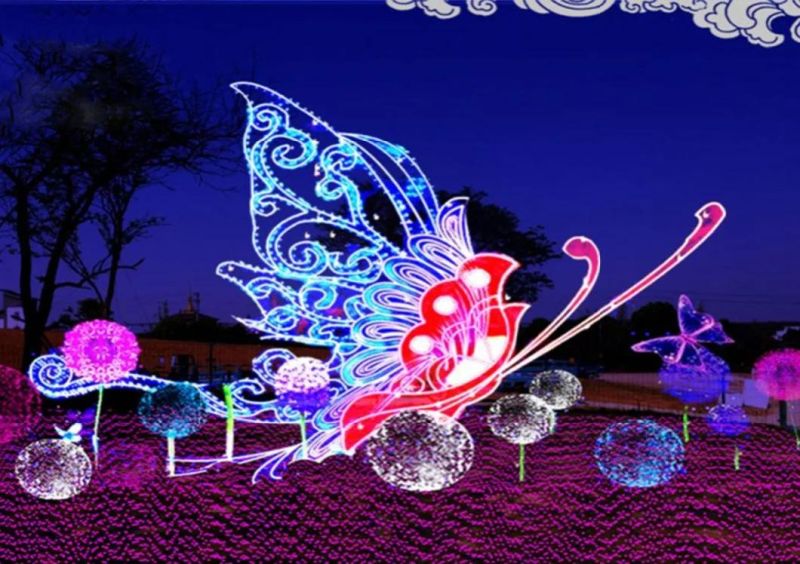 Outdoor Giant Customized Shape Handcrafts 3D Motif LED Festival Holiday