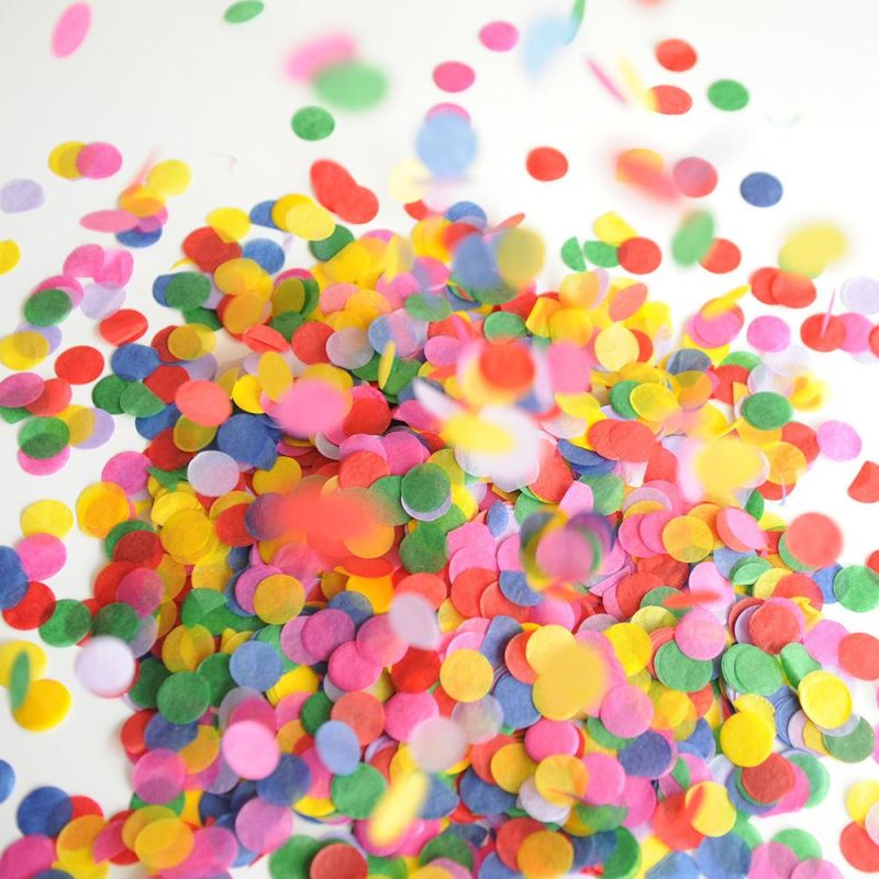 Multicolor Personalized Round Tissue Paper Biodegradable Circle Confetti