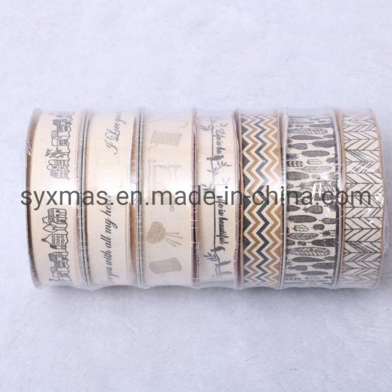 Christmas Ribbon Printed Grosgrain Ribbon for Gift Wrapping Wedding Decoration Hair Bows DIY