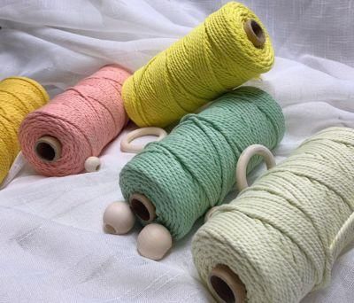Hot Selling 3mm Color Cotton Cord DIY Braided Cotton Cord
