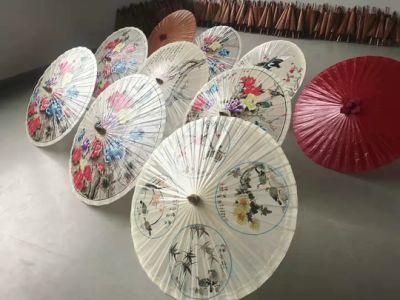 Oiled Paper Umbrella, Handmade Oiled Paper Umbrella Plum Pattern Chinese Art Classical Dance Umbrella for Performance Prop