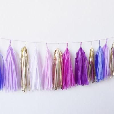 Wedding Favor Colorful Party Tassel Garland Tissue Paper Garland