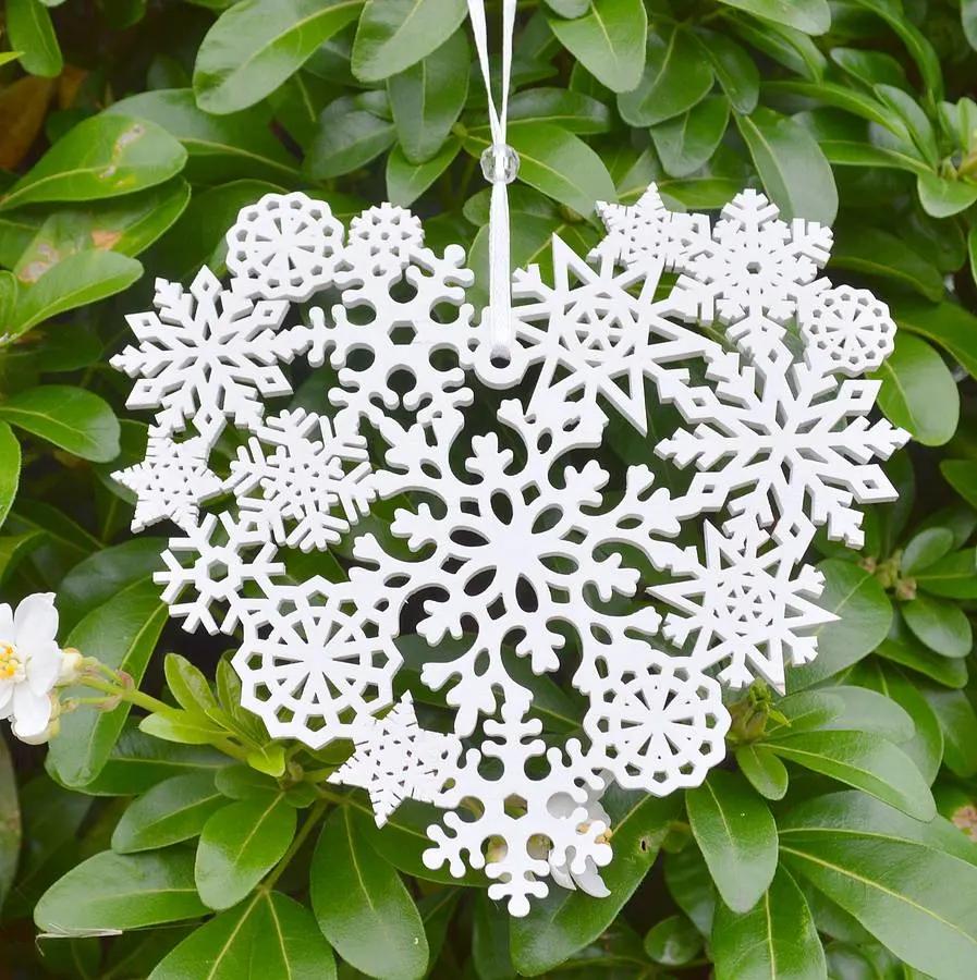 2020 White Foam Christmas Snowflake