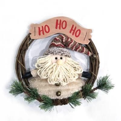 Snowman Door Decor Family Ornament Luxury Christmas Artificial Wreaths Christmas Decoration