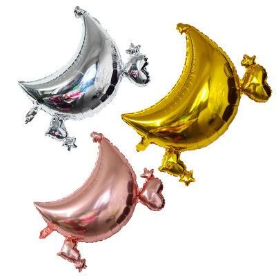 Muslim Party Supplies Islamic Eid Ramadan Kareem Eid Mubarak Balloons Moon Star Ramadan Foil Balloon Decorations
