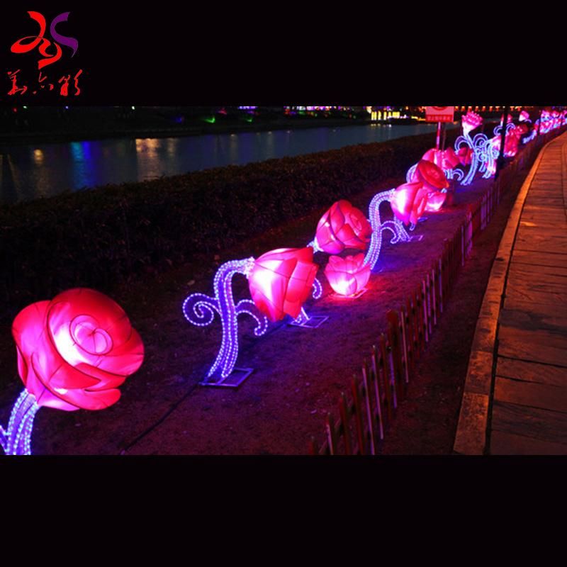 Christmas Street Garden Decoration 3D Structure LED Flower